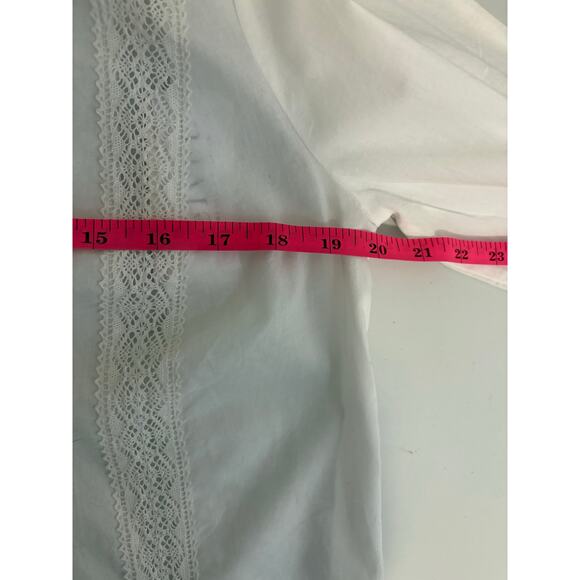 Velvet Graham Spencer‎ NWT White Long Sleeve Lace Peasant Boho Blouse Top Small - Picture 6 of 7